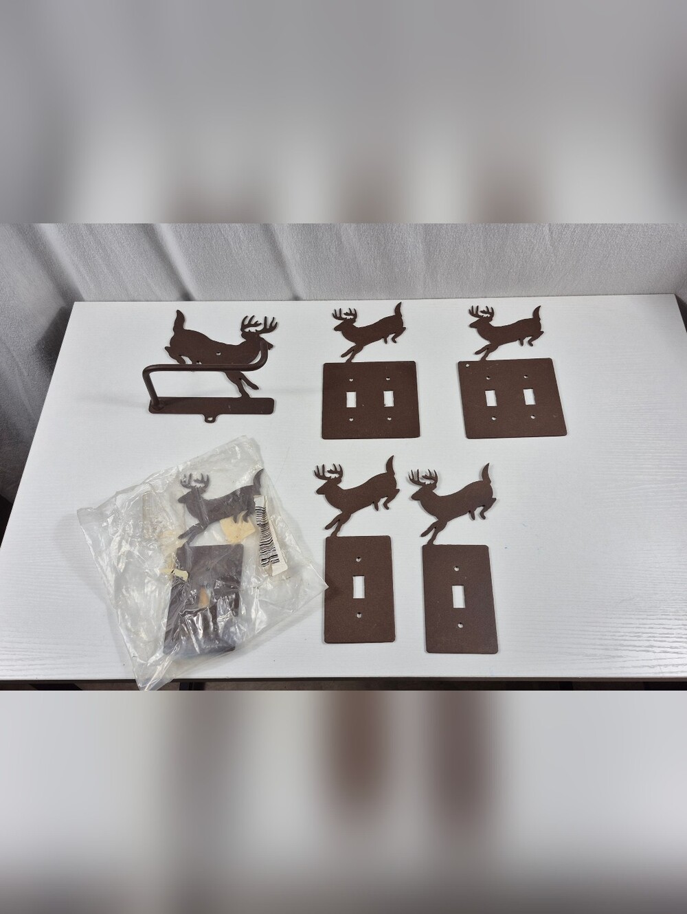 Rustic Jumping Deer switch plate covers set of 6...